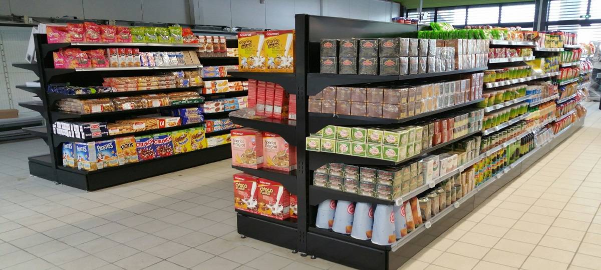 Rayonnage gondole pour magasin