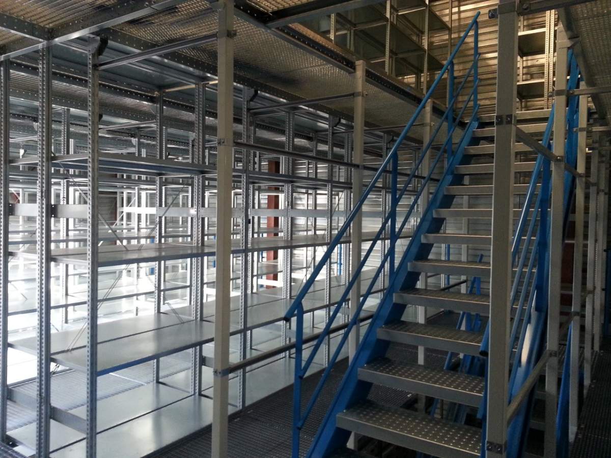 Doublez votre surface de stockage grace à notre mezzanine