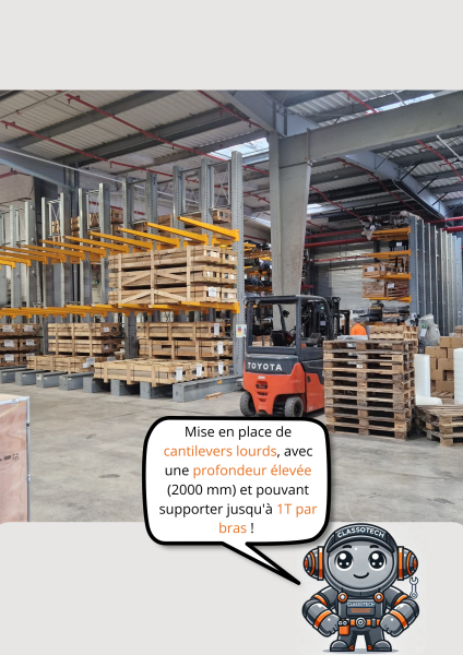 cantilevers mi-lourds et lourds ayant une forte profondeur.