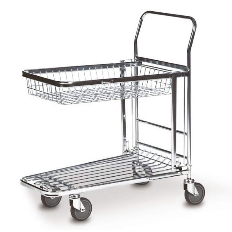 CHARIOT EMBOITABLE PLATEAU SUPERIEUR TYPE PANIER