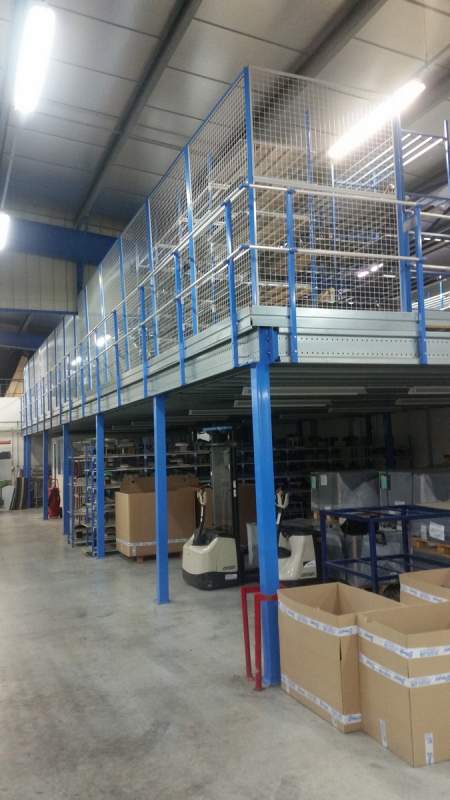 Doublez votre surface de stockage grace à notre mezzanine