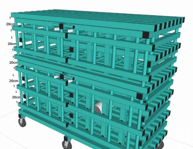 Chariot porte bouteilles  de gaz en résine